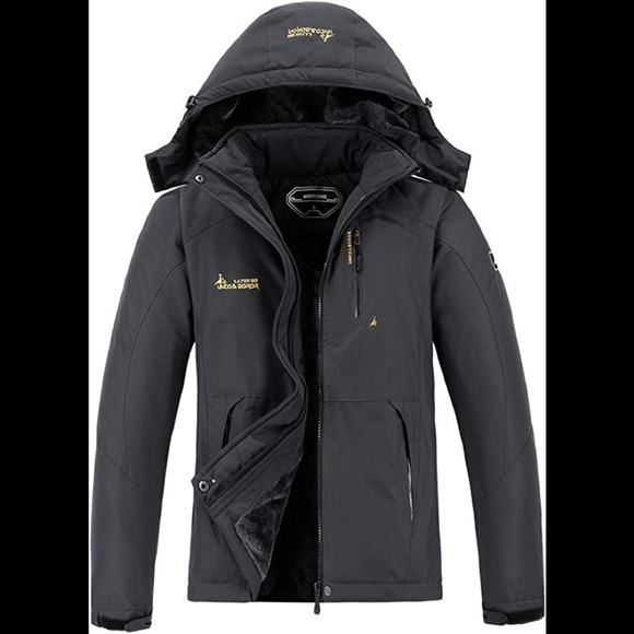 New Mens Artic Thick Interior Fleece Lined Jacket Zipper Pockets - Picture 1 of 2